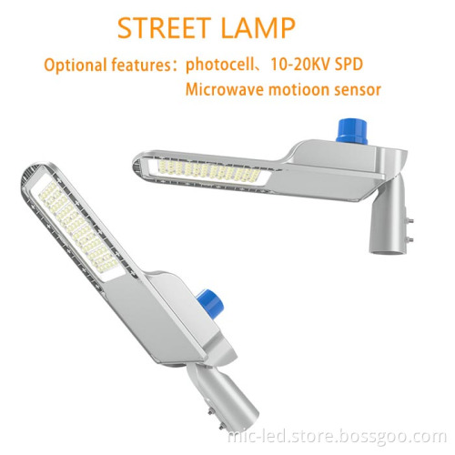 Temper Glass IK08 LED Street Light Pole Arm Mount with Photo Cell Sensor (30W-300W)